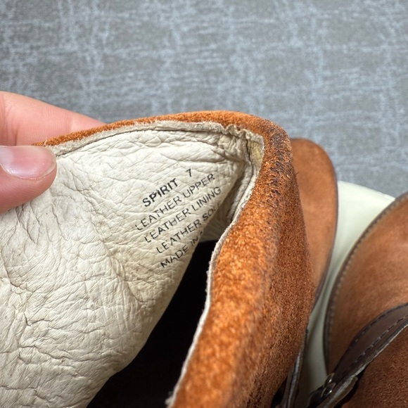 Free bird Spirit Suede Harness Moto Ankle Western Leather Boots Womens Sz 7 - Picture 5 of 10